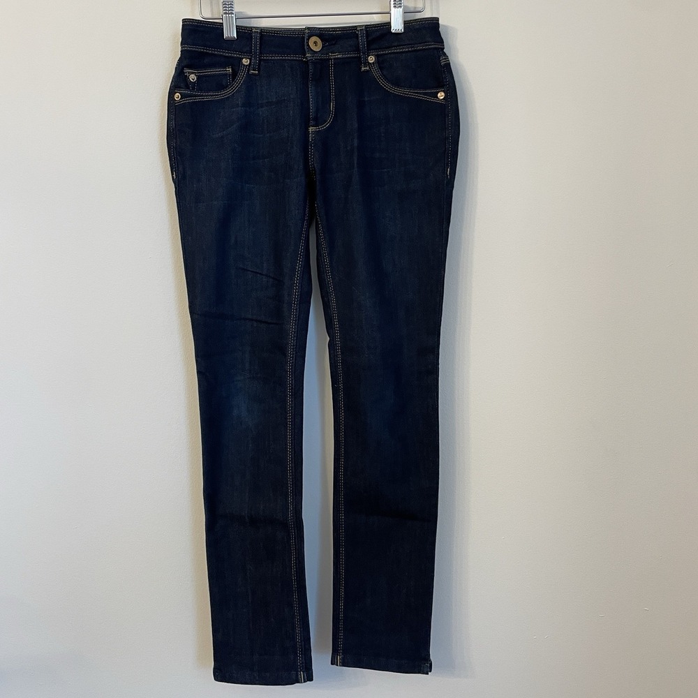 DL1961 Angel Mid Rise Skinny Ankle Jeans Mariner 4-Way Stretch 360 Comfort SZ 26